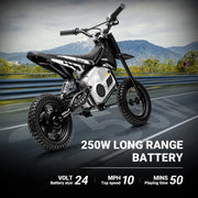Track 7 TTWALMOTA9901-24V-HS 24V Electric Dirt Bike, Black