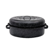 Granite Ware 509-2 18-lb Oval Roaster with Lid, Black