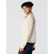Carhartt Women's Iconic Crawford Detroit Work Jacket, Rugged Flex Stretch Canvas, Natural, Loose Fit, Corduroy-Lined Collar, 2X, 106208