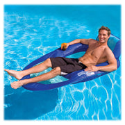 SwimWays 6069706 Spring Float Recliner Inflatable Pool Lounger with Hyper-Flate Valve - 61