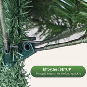 Fir Artificial Christmas Tree 7.5FT w/3728 PE&PVC Mixed Branches  Bringstar Xmas Tree Hinged