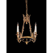 Minka Metropolitan Vintage Collection 4 Light 1 Tier Candle Style Chandelier, Dor Gold and Black Finish, Metal, Indoor, N850204