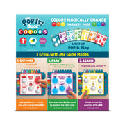 Buffalo Games Chuckle & Roar The Pop It Book Interactive Learning Toy with 3 Play Modes, Bilingual Color Recognition, Toddler-Friendly Design