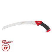 Milwaukee 48-22-9372 14 in. High Carbon Steel Blade Fixed Pruning Saw w/Ergonomic Handle & Reversible Scabbard