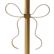 VCNY Home 24 in Gold Metal Bow Table Lamp with White Polyester Shade, Farmhouse Style, B0W-LMP-24IN-WD-GOLD