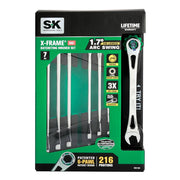 SK Tools USA SK01362-EVA 7-Piece X-Frame Ratcheting Wrench Set, SAE Sizes 3/8