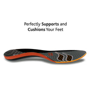 Sof Sole Fit Series High Arch Shoe Insole, Targeted Arch Support and Cushioning, Black, Women's 13-14/Men's 11-12, FitM-M