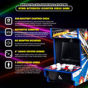 Basic Fun! Arcade Classics Atari Asteroids Counter Series Game Machine, 8-Inch Color Display, Built-In Trackball, 5 Classic Games, ACQD1003