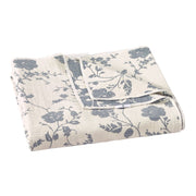 The Pioneer Woman Agatha Floral Gauze Quilt, Reversible Blue Dust and White, King Size