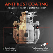A-Premium Rear Brake Caliper Assembly with Bracket, Single Steel Piston, Anti-Rust Coating, Compatible with Honda Civic 2006-2015 and Acura CSX 2006-2011 ILX 2013-2018, 0APBC0402MF