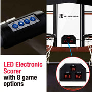 MD Sports BG130Y23001 EZ-Fold 2-Player 80.5 inch Arcade Basketball Game with Authentic PC Backboard, Multi-Color