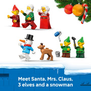 LEGO City Advent Calendar 2026, Christmas Countdown Building Toy with 24 Mini Builds and Minifigures, Santa's Workshop Playmat, 252 Pieces, Ages 5+