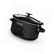 BLACK+DECKER 7-Quart Slow Cooker with Chalkboard Surface, Locking Lid, 3 Heat Settings, Removable Stoneware Crock, SCD4007