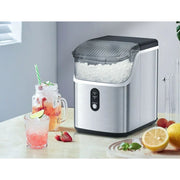 Auseo Portable Ice Maker Machine, Stainless Silver