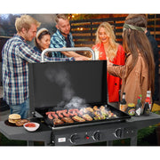 Warmounts 23'' 2 in 1 Portable Flat Table Top Grill with Lid
