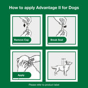 Advantage II Topical Flea Treatment for Large Dogs 21-55 lbs, Fragrance-Free, Waterproof, 4-Pack, 86336707