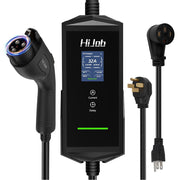 HiJob HIJOBG33 EV Charger Level 1 & 2 40A Portable Wall Connector with 25FT Cable 110-240V NEMA 14-50 Plug