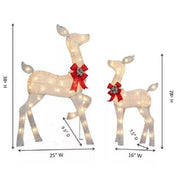 Joiedomi 3 Packs Reindeers Buck Doe Fawn 230 LED Warm White Yard Lights