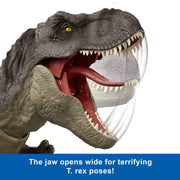 Mattel JGM16 Jurassic World Rebirth Tyrannosaurus Rex Action Figure with Chomp Attack Multicolor 18-Inch