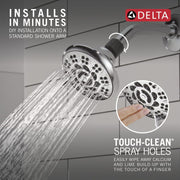 Delta 7-Setting Shower Head, Chrome Finish, 1.75 GPM, Adjustable Spray Patterns, WaterSense Certified, 75705