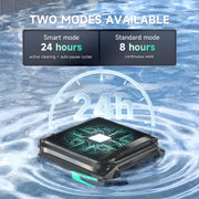 WYBOT F1 Robotic Pool Skimmer, Solar-Powered, Cordless with Rechargeable Battery, App Compatible, Black