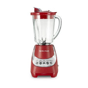 Hamilton Beach 53531F Wave Action Quiet Blender, 48 oz. Glass Jar, 12 Blending Functions, Red