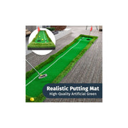 Abcotech Putting Mat Indoor Golf Putting Green Mini Golf Set with 3 Bonus Balls Style: Putting Mat with Fringe