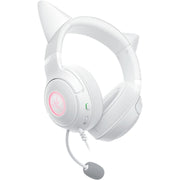 Razer Kraken Kitty V2 Wired Gaming Headset, TriForce 40mm Drivers, HyperClear Cardioid Mic, 7.1 Surround Sound, Chroma RGB Kitty Ears, White