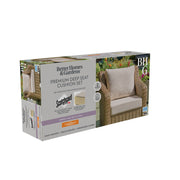 Better Homes & Gardens Outdoor Deep Seat Cushion, 24 x 24 in, 2-Piece Set, Beige, CertiPUR-US Foam Core, Fade Resistant