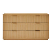 Better Homes & Gardens BHS436249972049 Lillian Fluted 6 Drawer Dresser, Natural Pine Finish (Two Boxes)