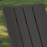 Keter Modern Adirondack Resin Outdoor Patio Chair with Built-In Cup Holder, Weather-Resistant Polypropylene, Grey, 264010