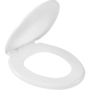 Bemis U2998SLP 000 Mayfair One Fit Plastic Toilet Seat, Universal Fit for Round and Elongated Toilets, White