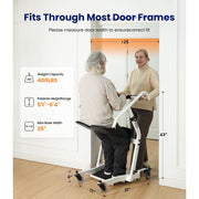 VOCIC Sit to Stand Patient Lift with 400 lb Capacity, Foam Handles, Foldable Seat, White, AY03