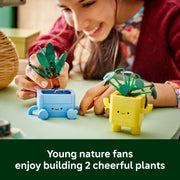 LEGO Botanicals Happy Plants Building Set for Kids Ages 9+ with Baby Dracaena and Baby Pilea Indoor Plant Decor in Colorful Smiling Pots