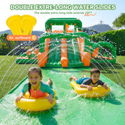 TASKBAY Inflatable Water Slide Bounce House, Extra Large Dual 20-Foot Slides, Whack-a-Mole Game, Deep and Shallow Pools, Climbing Wall, Water Cannon, 420D+840D Oxford Cloth, Outdoor Play for Kids 3-10