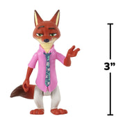 Disney Zootopia 2 Two Pack, 3-Inch Articulated Figures of Nick Wilde and Nibbles Maplestick