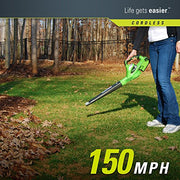 GreenWorks, GW24252, G-MAX 150 MPH 135 CFM 40-Volt Electric Sweeper