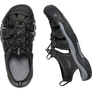 KEEN Newport Leather Hiking Sandals for Men - Black/Steel Grey - 13M