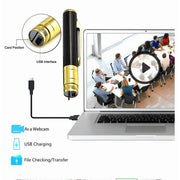 The Perfect Part Pen Camera Cam Mini Hidden Pocket Audio Video Recorder, Black/Gold