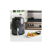 Ninja 4 Quart Air Fryer with Reheat & Dehydrate, Black/Silver, AF100WM