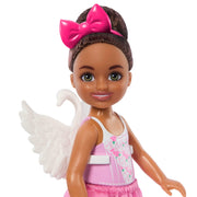 Mattel Barbie Chelsea Ballerina Doll, Career-Themed Brunette Small Fashion Doll with Removable Pink Tutu and 5 Dance Accessories, JCW58