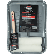 Glidden 6 Piece Premium Paint Tray Kit with Angled Sash Brush, 9