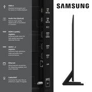 Samsung 43 Inch QLED Q8F 4K UHD Smart TV with Q4 AI Processor, 100% Color Volume, AirSlim Design, Motion Xcelerator 144Hz, Black