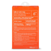 ONN 100025015 Surf 8-in-1 USB-C Adapter with Gigabit Ethernet, USB 3.0 and 4K HDMI Compatible