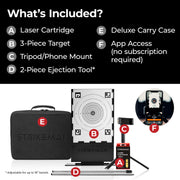 Strikeman 9mm Marksman Kit Dry-Fire Training System with Carry Case, 3-Piece Target, Phone Mount with Tripod, Laser Cartridge