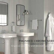 MARMOLUX ACC Bathroom Hardware Set, 4-Piece SUS 304 Stainless Steel Towel Racks with Polished Chrome Mirror Finish, Hand Towel Ring, Toilet Paper Holder, Towel Hook, Towel Bar, MA-S911-4PC