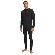 Under Armour Men's Packaged Base 2.0 Athletic Leggings, Lightweight Breathable, Black and White, Medium, Mid Rise, Straight Leg, 6005296