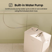 Hisense 50 Pint Lift-Up Dehumidifier with Built-In Pump, Quiet Operation, Portable, White, ALDH50KP26