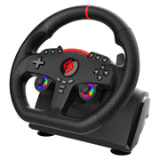 Subsonic Superdrive 270 GT Gaming Steering Wheel with Pedal Set, Dual RGB LED Sticks, 270 Rotation, Programmable Buttons, Compatible with PS3, PS4, Xbox One, Xbox Series XS, Nintendo Switch, PC, SA5721-1