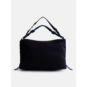 No Boundaries Womens Large Nylon Tote Shoulder Bag with Paracord Strap, Adjustable Crossbody Strap, Zipper Closure, Black